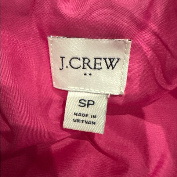 J Crew Factory Women's Collared Maroon/Red Quilted City Puffer Coat - Picture 2 of 3